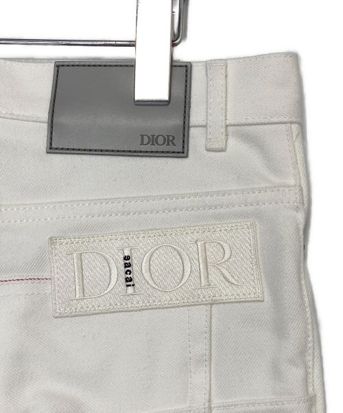 Dior（ディオール）Dior (ディオール) ×sacai スリムフィットジーンズ ホワイト サイズ:31の古着・服飾アイテム