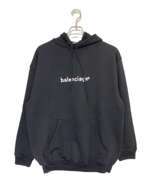 BALENCIAGA（バレンシアガ）BALENCIAGA (バレンシアガ) NEW COPYRIGHT MEDIUM FIT HOODIE ブラック サイズ:Sの古着・服飾アイテム