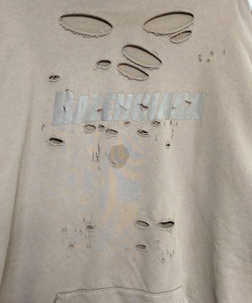 BALENCIAGA（バレンシアガ）BALENCIAGA (バレンシアガ) デストロイパーカー ベージュ サイズ:Lの古着・服飾アイテム