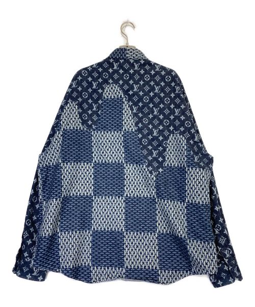 LOUIS VUITTON（ルイ ヴィトン）LOUIS VUITTON (ルイ ヴィトン) モノグラム ダミエWAVES シャツ ネイビー サイズ:XXLの古着・服飾アイテム