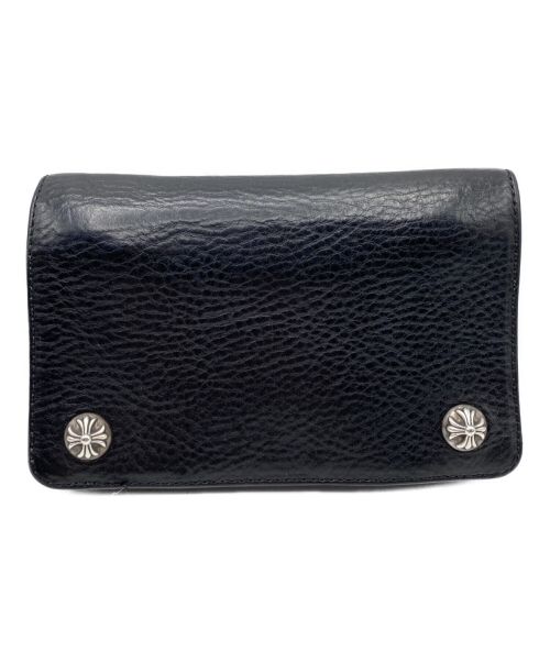CHROME HEARTS（クロムハーツ）CHROME HEARTS (クロムハーツ) 2 ZIP WALLET ブラックの古着・服飾アイテム