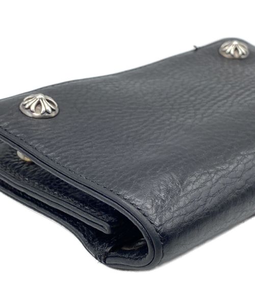 CHROME HEARTS（クロムハーツ）CHROME HEARTS (クロムハーツ) 2 ZIP WALLET ブラックの古着・服飾アイテム