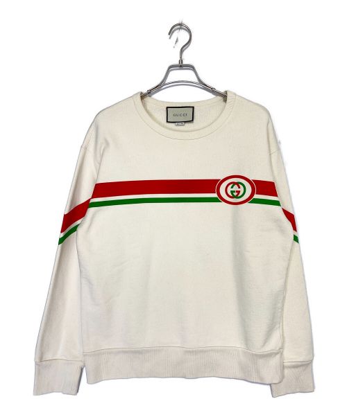GUCCI（グッチ）GUCCI (グッチ) インターロッキングスウェット アイボリー サイズ:Mの古着・服飾アイテム