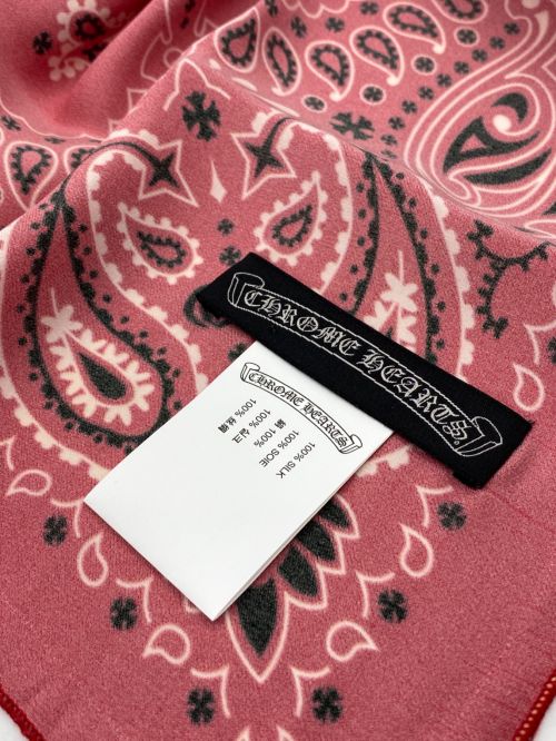 CHROME HEARTS（クロムハーツ）CHROME HEARTS (クロムハーツ) BANDANA S/TRTMNT SLKSTN レッド サイズ:-の古着・服飾アイテム