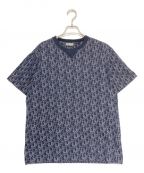 Diorディオール）の古着「Oversized Dior Oblique Beaded Tee」｜ネイビー