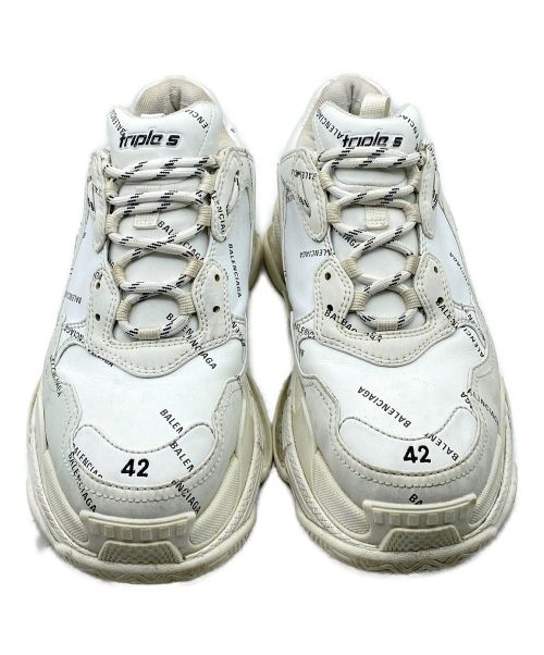 BALENCIAGA（バレンシアガ）BALENCIAGA (バレンシアガ) Allover TRIPLE S ホワイト サイズ:42の古着・服飾アイテム