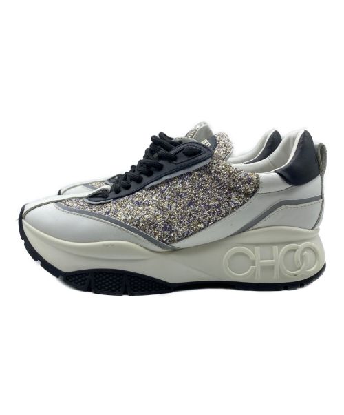 JIMMY CHOO（ジミーチュウ）JIMMY CHOO (ジミーチュウ) グリッタースニーカー ホワイト サイズ:40 1/2の古着・服飾アイテム