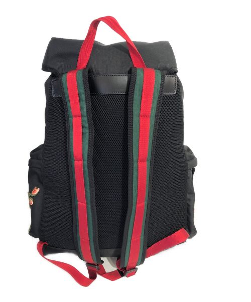 GUCCI（グッチ）GUCCI (グッチ) タイガー刺繍バックパック ブラック サイズ:-の古着・服飾アイテム