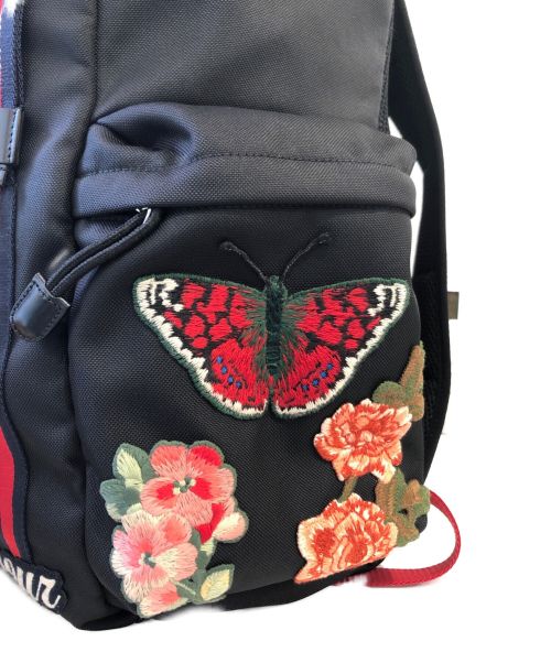 GUCCI（グッチ）GUCCI (グッチ) タイガー刺繍バックパック ブラック サイズ:-の古着・服飾アイテム