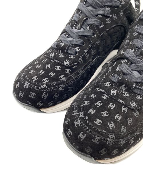 CHANEL（シャネル）CHANEL (シャネル) プリント スウェード カーフスキン ブラック サイズ:41 未使用品の古着・服飾アイテム