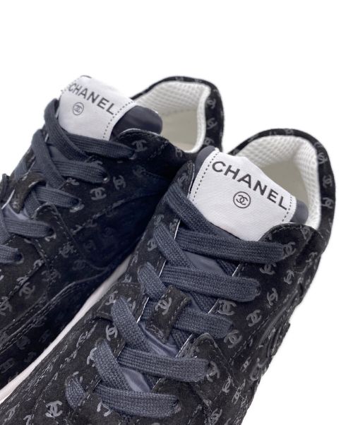 CHANEL（シャネル）CHANEL (シャネル) プリント スウェード カーフスキン ブラック サイズ:41 未使用品の古着・服飾アイテム