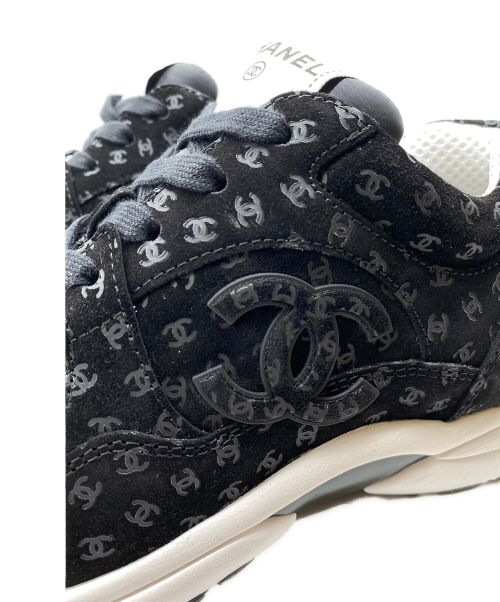 CHANEL（シャネル）CHANEL (シャネル) プリント スウェード カーフスキン ブラック サイズ:41 未使用品の古着・服飾アイテム