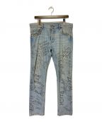 GUCCIグッチ）の古着「Printed Chlorine Punk Jeans」｜インディゴ