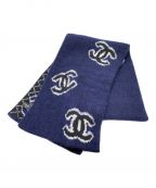 CHANELシャネル）の古着「カシミヤ混ココマークストール」｜ネイビー