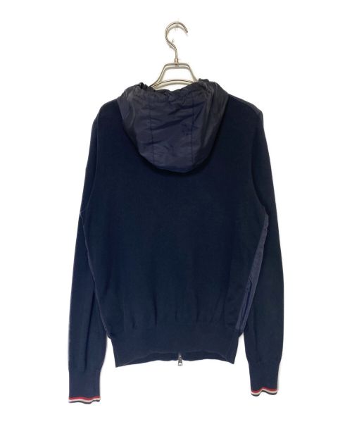 MONCLER（モンクレール）MONCLER (モンクレール) MAGLIA TRICOT CARDIGAN 切替ジップアップパーカー ネイビー サイズ:Lの古着・服飾アイテム