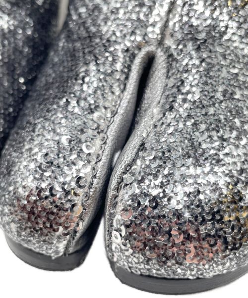 Maison Margiela（メゾンマルジェラ）Maison Margiela (メゾンマルジェラ) スパンコールタビブーツ グレー サイズ:37の古着・服飾アイテム