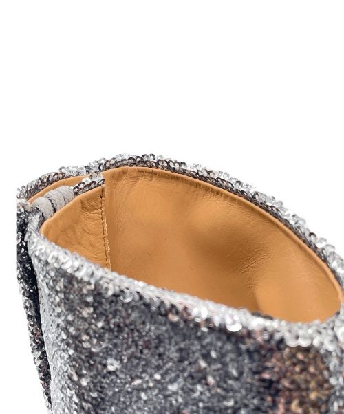 Maison Margiela（メゾンマルジェラ）Maison Margiela (メゾンマルジェラ) スパンコールタビブーツ グレー サイズ:37の古着・服飾アイテム