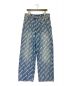 BALENCIAGA（バレンシアガ）の古着「Allover Logo Large Fit Trousers」｜インディゴ