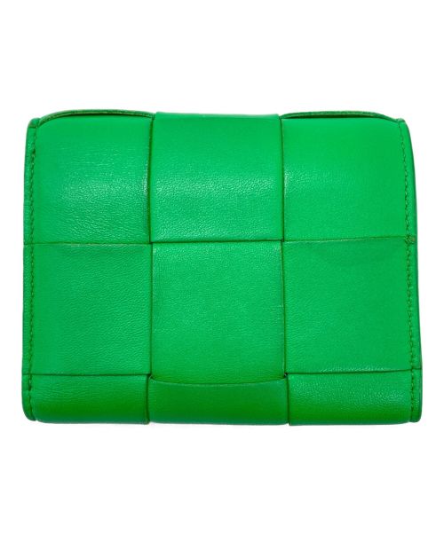 BOTTEGA VENETA（ボッテガベネタ）BOTTEGA VENETA (ボッテガベネタ) マキシイントレチャートスモールフラップウォレット グリーン サイズ:-の古着・服飾アイテム