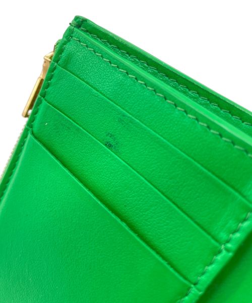 BOTTEGA VENETA（ボッテガベネタ）BOTTEGA VENETA (ボッテガベネタ) マキシイントレチャートスモールフラップウォレット グリーン サイズ:-の古着・服飾アイテム
