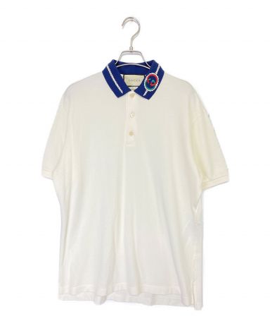 中古・古着通販】GUCCI (グッチ) INTERLOCKING G POLO ベージュ×ブルー