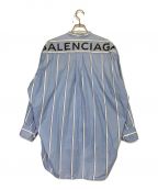 BALENCIAGAバレンシアガ）の古着「ストライプシャツ」｜スカイブルー
