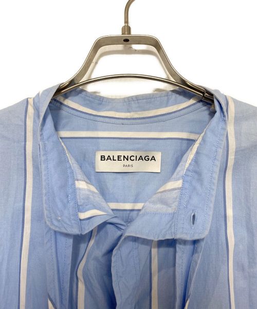 BALENCIAGA（バレンシアガ）BALENCIAGA (バレンシアガ) ストライプシャツ スカイブルー サイズ:36の古着・服飾アイテム