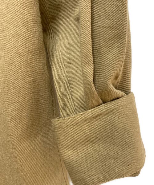 CELINE（セリーヌ）CELINE (セリーヌ) コットンツイルミリタリーシャツ カーキ サイズ:Sの古着・服飾アイテム