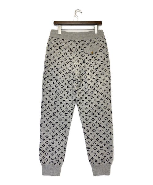 LOUIS VUITTON（ルイ ヴィトン）LOUIS VUITTON (ルイ ヴィトン) カシミヤ混モノグラムジョガーパンツ グレー サイズ:M 未使用品の古着・服飾アイテム
