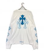 CHROME HEARTSクロムハーツ）の古着「Blue Cross L/S Tee」｜ホワイト