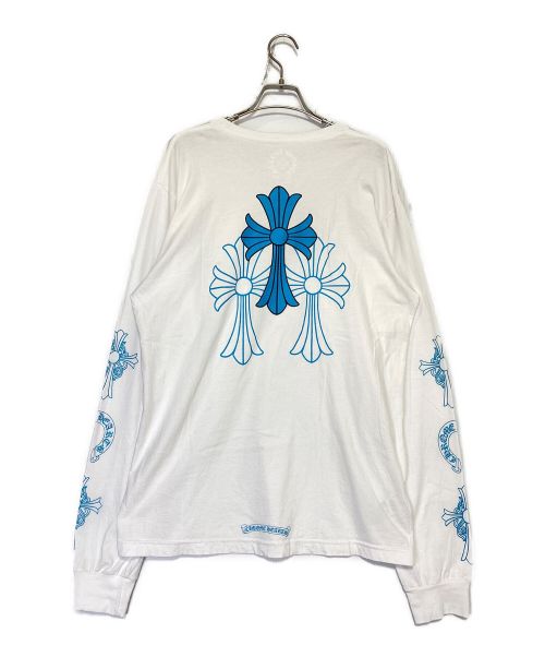 CHROME HEARTS（クロムハーツ）CHROME HEARTS (クロムハーツ) Blue Cross L/S Tee ホワイト サイズ:Lの古着・服飾アイテム