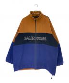 BALENCIAGAバレンシアガ）の古着「FLEECETRACK SUIT JACKETFLEECETRACK SUIT JACKET」｜ネイビー×ブラウン