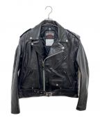 sacaiサカイ）の古着「22AW MADSAKI Print Schott Leather Blouson」｜ブラック