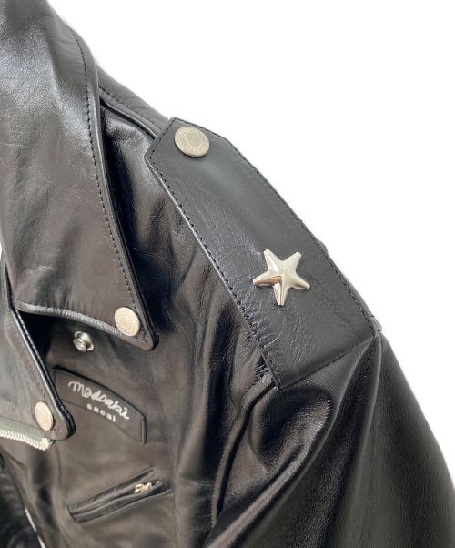 sacai（サカイ）sacai (サカイ) 22AW MADSAKI Print Schott Leather Blouson ブラック サイズ:2の古着・服飾アイテム