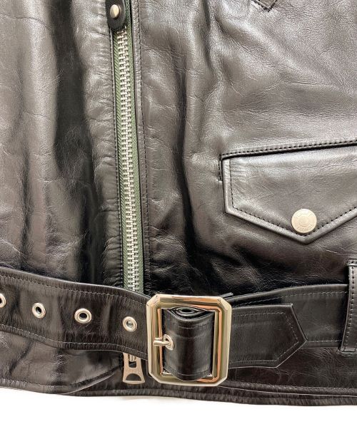 sacai（サカイ）sacai (サカイ) 22AW MADSAKI Print Schott Leather Blouson ブラック サイズ:2の古着・服飾アイテム