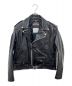 sacai（サカイ）の古着「22AW MADSAKI Print Schott Leather Blouson」｜ブラック
