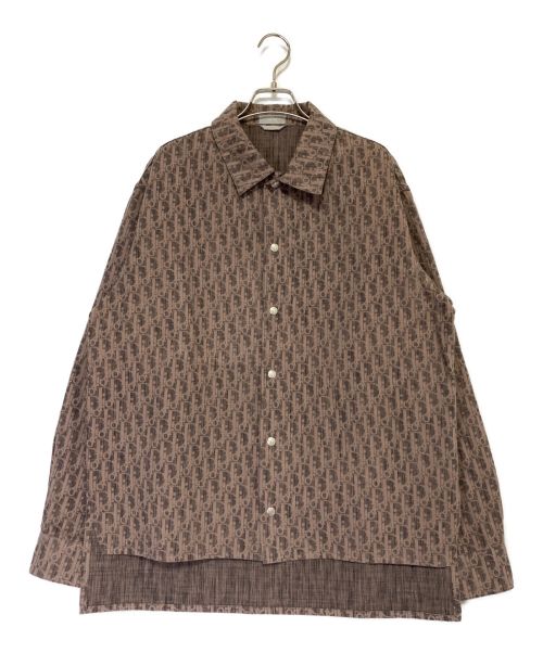 Dior（ディオール）Dior (ディオール) オブリーク コットン デニム オーバーシャツ ブラウン サイズ:50の古着・服飾アイテム