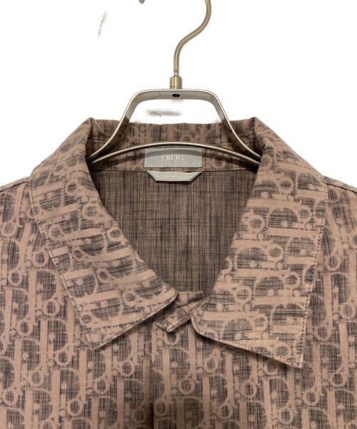 Dior（ディオール）Dior (ディオール) オブリーク コットン デニム オーバーシャツ ブラウン サイズ:50の古着・服飾アイテム