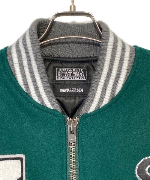 Hysteric Glamour（ヒステリックグラマー）Hysteric Glamour (ヒステリックグラマー) STADIUM JUMPER  グリーン サイズ:XLの古着・服飾アイテム