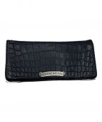 CHROME HEARTSクロムハーツ）の古着「ALLIGATOR LONG SINGLE FOLD WALLET」｜ブラック