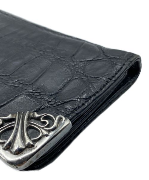 CHROME HEARTS（クロムハーツ）CHROME HEARTS (クロムハーツ)  ALLIGATOR LONG SINGLE FOLD WALLET ブラック サイズ:FREEの古着・服飾アイテム