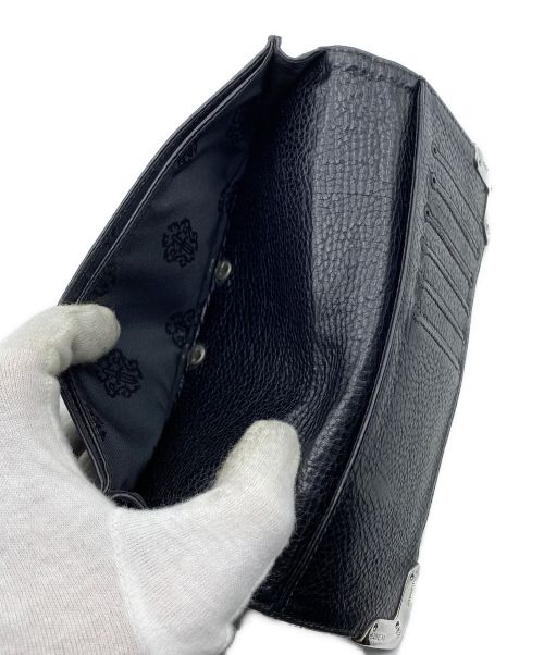 CHROME HEARTS（クロムハーツ）CHROME HEARTS (クロムハーツ)  ALLIGATOR LONG SINGLE FOLD WALLET ブラック サイズ:FREEの古着・服飾アイテム