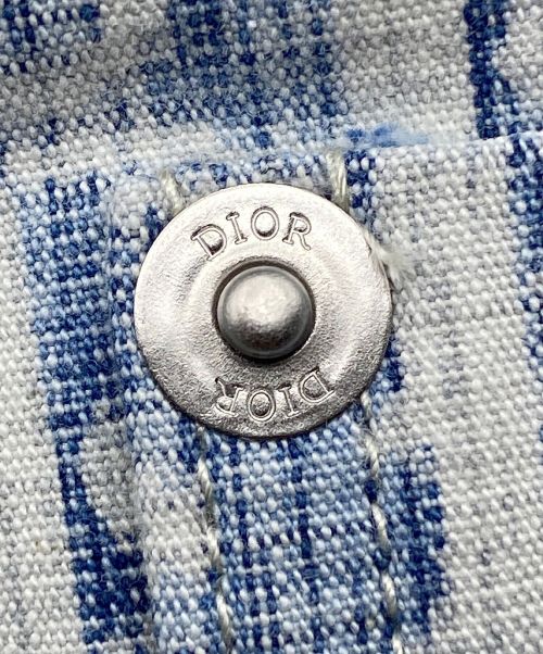 Dior（ディオール）Dior (ディオール) オブリーク コットン デニム オーバーシャツ スカイブルー サイズ:SIZE 39の古着・服飾アイテム