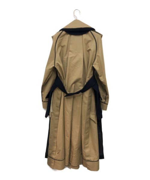 sacai（サカイ）sacai (サカイ) 21AW Wool Melton Coat ネイビー×ベージュ サイズ:2の古着・服飾アイテム