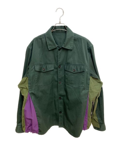 sacai（サカイ）sacai (サカイ) 21AW Grosgrain Shirt ブラウン サイズ:3の古着・服飾アイテム