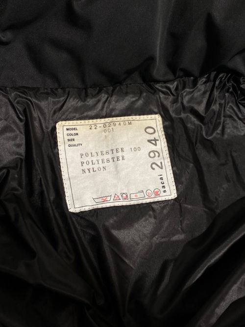 sacai（サカイ）sacai (サカイ) 22AW Padded Blouson ブラック サイズ:1の古着・服飾アイテム