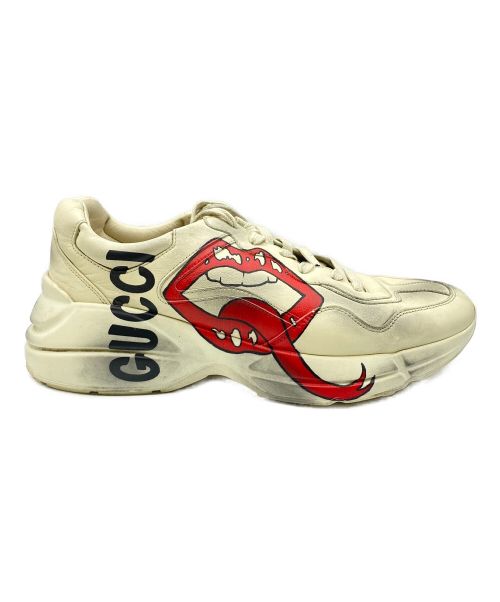 GUCCI（グッチ）GUCCI (グッチ) RHYTON ベージュ サイズ:9の古着・服飾アイテム