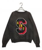 SAINT MICHAELセントマイケル）の古着「DT CRW SWT / ST / BLK」｜グレー