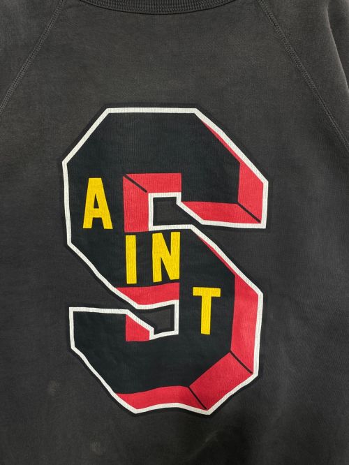SAINT MICHAEL（セントマイケル）SAINT MICHAEL (セントマイケル) DT CRW SWT / ST / BLK グレー サイズ:Mの古着・服飾アイテム