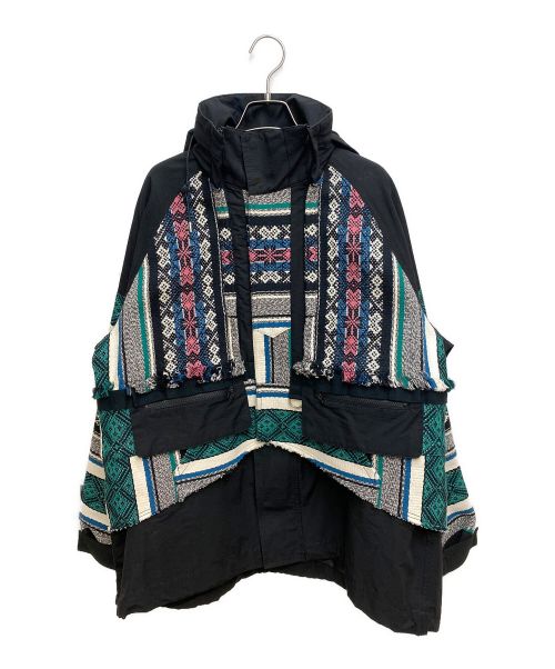 sacai（サカイ）sacai (サカイ) Rug Jacquard Blouson ブラック サイズ:３の古着・服飾アイテム